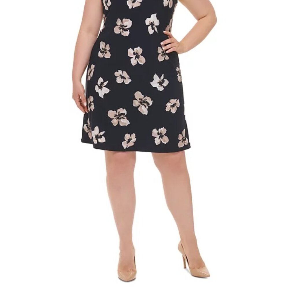 Tommy Hilfiger Printed Sleeveless Jersey Dress Sky Captain Plus Size 16W - Picture 5 of 5
